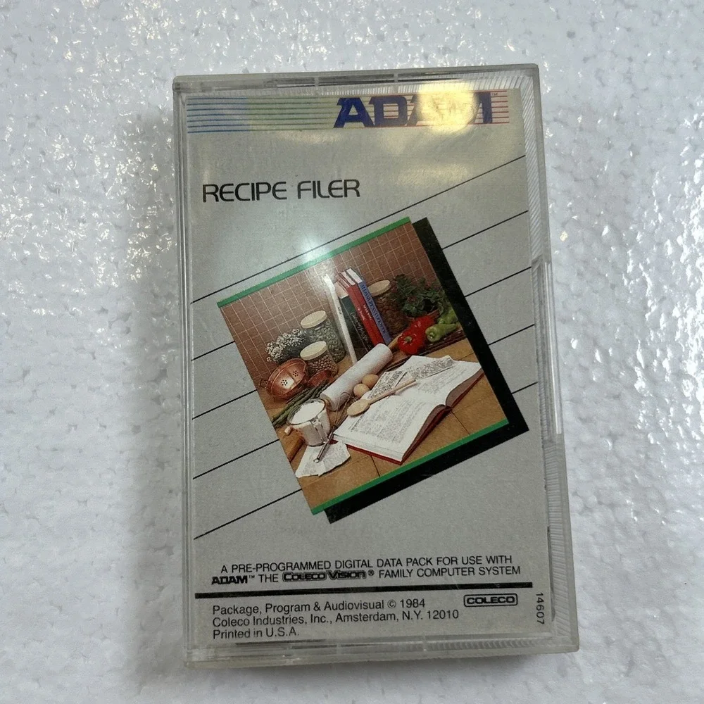 Vintage Recipe Filer Coleco Home Helpers Software For Adam Computer Complete